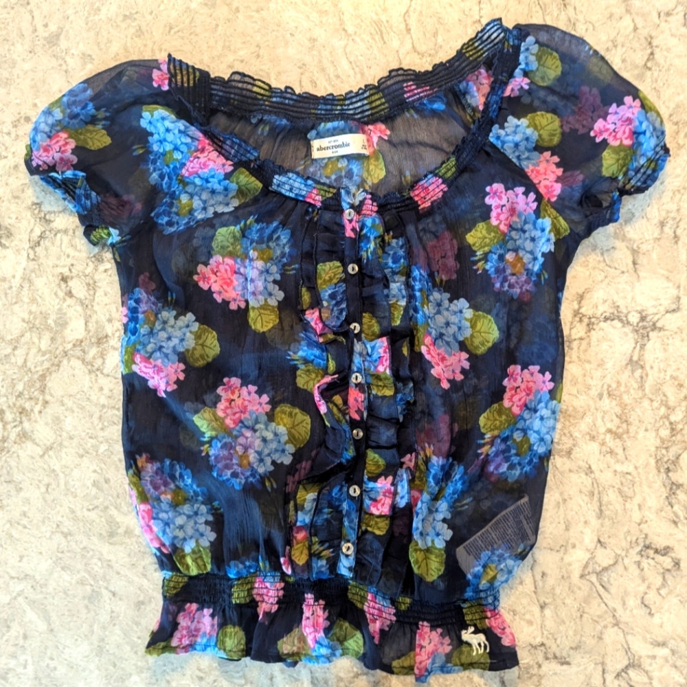 Abercrombie Floral Sheer Blouse